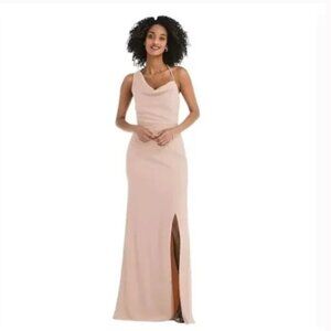 After Six Women's Plus 20 Cameo One Shoulder W/Strap Cowl Maxi Dress NWT